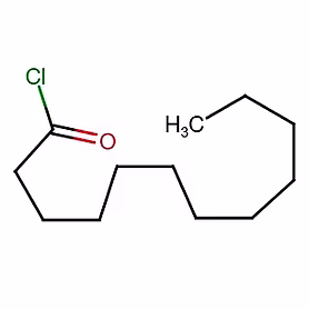 White powder form of Lauroyl Chloride used as an industrial chemical and API intermediate.  
Lauroyl