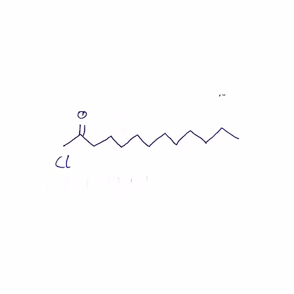 White powder form of Lauroyl Chloride used as an industrial chemical and API intermediate.  
Lauroyl