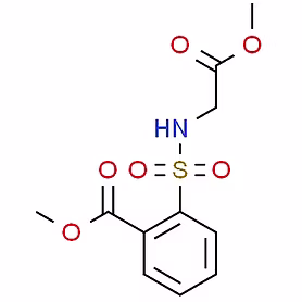 White powder form of Methyl-2-Methoxy-5-sulfamoyl Benzoate (MSMB) used as an industrial chemical and