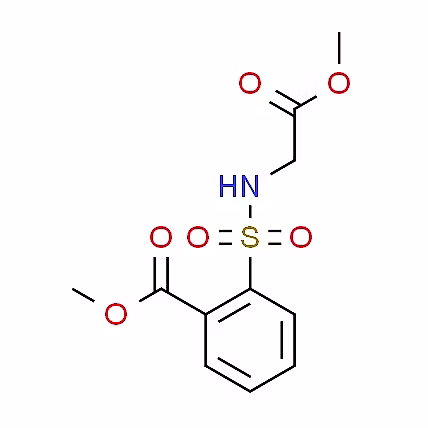 White powder form of Methyl-2-Methoxy-5-sulfamoyl Benzoate (MSMB) used as an industrial chemical and