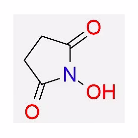 White powder form of N-Hydroxysuccinimide used as an industrial chemical and API intermediate.  
N-