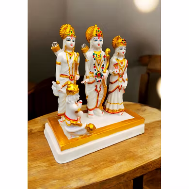 Gold Plated Ram Darbar Idol Divine Home Decor-1