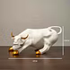 Elegant Charging Bull Figurine with Golden Accents – Home Decor Sculpture by P&amp;R Groups-1-sm