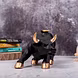 Dynamic Black Charging Bull Figurine with Gold Accents – Powerful Home Decor by P&amp;R Groups-3-sm