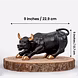 Dynamic Black Charging Bull Figurine with Gold Accents – Powerful Home Decor by P&amp;R Groups-4-sm