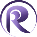 Stylized purple P R logo of P&R Groups within a circular design