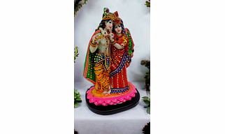 Colorful Radha Krishna Figurine – Enchanting Home Decor by P&R Groups