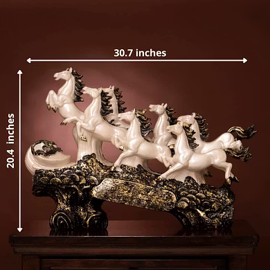 Majestic Eight Horse Figurine – Powerful Prosperity Decor by P&amp;R Groups-4