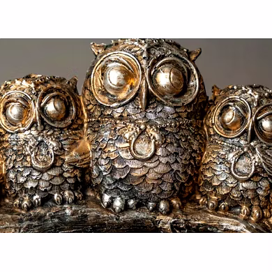 Elegant Owl Family Figurine – Wisdom and Charm Decor by P&amp;R Groups-4