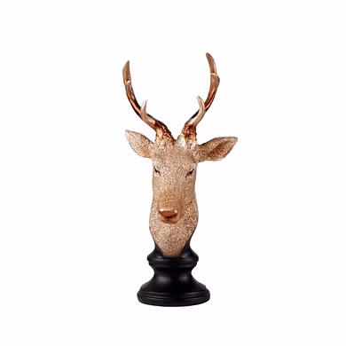 Elegant Deer Head Sculpture Set-2