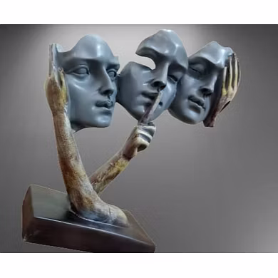 Abstract Faces Sculpture-1