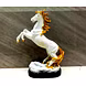 Majestic White Stallion Statue with Golden Accents-MFN-30-sm