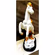 Majestic White Stallion Statue with Golden Accents-2-sm