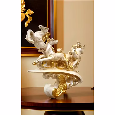 Majestic Galloping Horses Statue-1