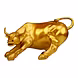 Elegant Bronze Charging Bull Sculpture-2-sm