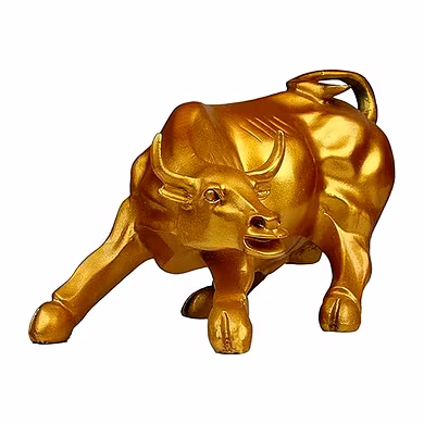 Elegant Bronze Charging Bull Sculpture-3