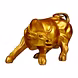 Elegant Bronze Charging Bull Sculpture-3-sm