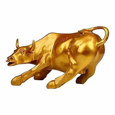Elegant Bronze Charging Bull Sculpture-4