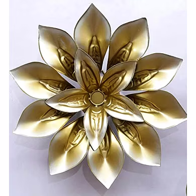 Radiant Gold Wall Flower Decor-1