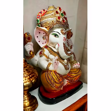 Opulent Ganesh Jeweled Statue-1