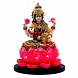 Vibrant Lakshmi Ganesha Pearl and Rhinestone Statue Set-1-sm