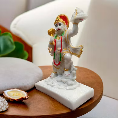 Heroic Hanuman Carrying Mountain Figurine-2