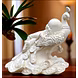 Peaceful Monk and Peacock Statue-1-sm