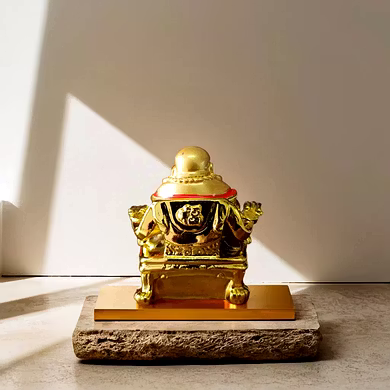 Golden Prosperity Buddha Décor Set-3