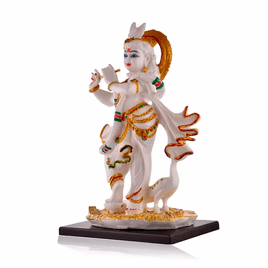 Divine Krishna Playing Flute Statue-1