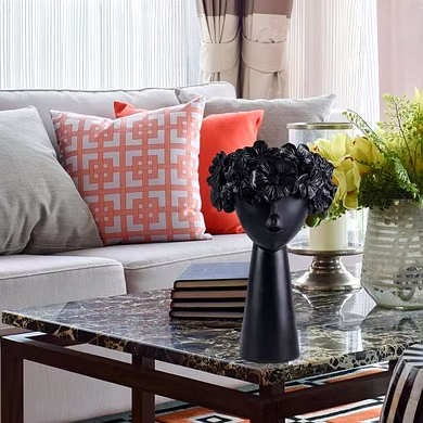 Elegant Floral Face Vase Set-4