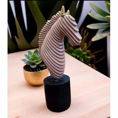 Modern Spiral Horse Sculpture-MFN-84