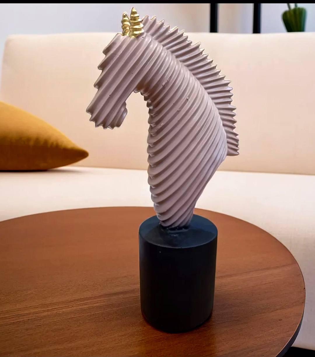 Modern Spiral Horse Sculpture image 2