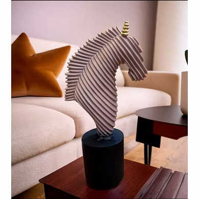 Modern Spiral Horse Sculpture-4