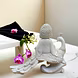 Tranquil Monk on Peacock Figurine-3-sm