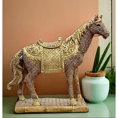 Vintage Elegance Horse Statue-MFN-87