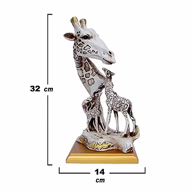 Graceful Giraffe Family Sculpture-1