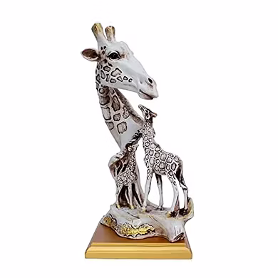 Graceful Giraffe Family Sculpture-2