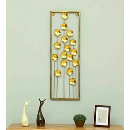 golden blossom wall art painting