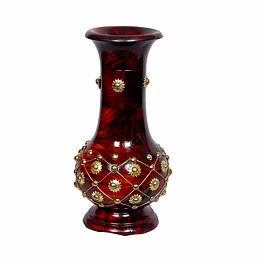 ornate wooden vase