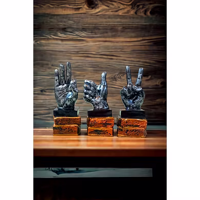 Expressive Hand Gestures Sculpture Set-2