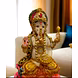 Radiant Lord Ganesha on Lotus Statue-2-sm