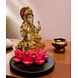 Radiant Lord Ganesha on Lotus Statue-3-sm