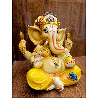 Radiant Lord Ganesha Idol for Wisdom and Fortune MFN-125-1