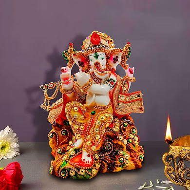 Regal Lord Ganesha Idol MFN-127-12745843