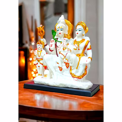 Sacred Shiva Parvati Family Idol MFN-130-1