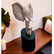 Elegant Ribbed Elephant Sculpture MFN-140-1-sm
