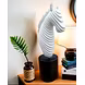 Modern Equine Elegance Ribbed Horse Statue MFN-148-12745921-sm