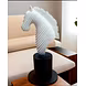 Modern Equine Elegance Ribbed Horse Statue MFN-148-2-sm