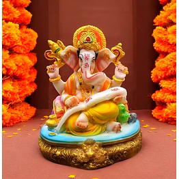 divine lord ganesha reading statue mfn-164
