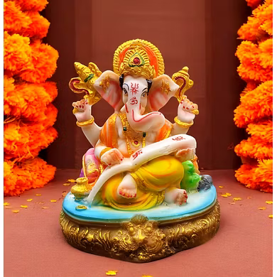 Divine Lord Ganesha Reading Statue MFN-164-12747571